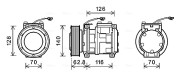 JDAK014 Kompresor, klimatizace AVA QUALITY COOLING