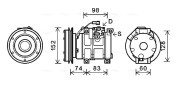 JDAK018 Kompresor, klimatizace AVA QUALITY COOLING