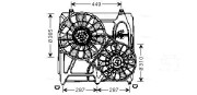 KA7509 Větrák, chlazení motoru AVA QUALITY COOLING