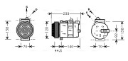 MSK277 Kompresor, klimatizace AVA QUALITY COOLING