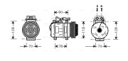 MSK275 Kompresor, klimatizace AVA QUALITY COOLING