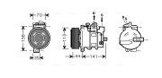 MSK401 Kompresor, klimatizace AVA QUALITY COOLING