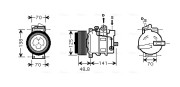 MSK426 Kompresor, klimatizace AVA QUALITY COOLING