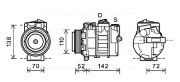 MSK588 Kompresor, klimatizace AVA QUALITY COOLING