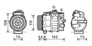 MSK611 Kompresor, klimatizace AVA QUALITY COOLING