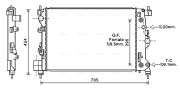 OL2667 Chladič, chlazení motoru AVA QUALITY COOLING