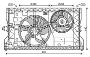 OL7588 Větrák, chlazení motoru AVA QUALITY COOLING
