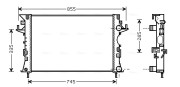 RT2300 Chladič, chlazení motoru AVA QUALITY COOLING