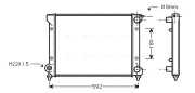 STA2027 Chladič, chlazení motoru AVA QUALITY COOLING