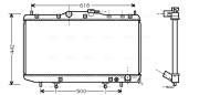 TO2261 Chladič, chlazení motoru AVA QUALITY COOLING