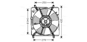 TO7529 Větrák, chlazení motoru AVA QUALITY COOLING