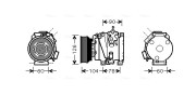 TOK449 Kompresor, klimatizace AVA QUALITY COOLING