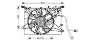 VO7502 Větrák, chlazení motoru AVA QUALITY COOLING