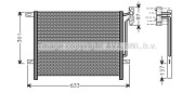 BWA5397 Kondenzátor, klimatizace AVA QUALITY COOLING