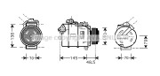 BWK309 Kompresor, klimatizace AVA QUALITY COOLING