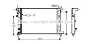 CN2120 Chladič, chlazení motoru AVA QUALITY COOLING