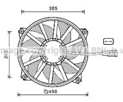 CN7552 Větrák, chlazení motoru AVA QUALITY COOLING