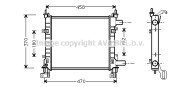 FD2260 Chladič, chlazení motoru AVA QUALITY COOLING