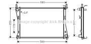 FD2325 Chladič, chlazení motoru AVA QUALITY COOLING