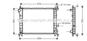 FDA2263 Chladič, chlazení motoru AVA QUALITY COOLING