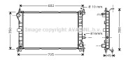 FDA2265 Chladič, chlazení motoru AVA QUALITY COOLING