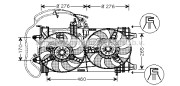 FT7518 Větrák, chlazení motoru AVA QUALITY COOLING