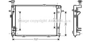HYA2130 Chladič, chlazení motoru AVA QUALITY COOLING