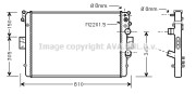 IV2041 Chladič, chlazení motoru AVA QUALITY COOLING