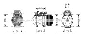 MSK052 Kompresor, klimatizace AVA QUALITY COOLING