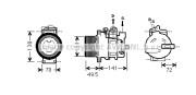 MSK476 Kompresor, klimatizace AVA QUALITY COOLING