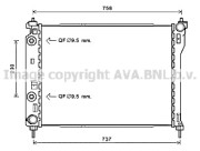 OL2626 Chladič, chlazení motoru AVA QUALITY COOLING