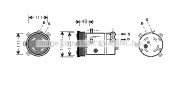 OLK280 Kompresor, klimatizace AVA QUALITY COOLING