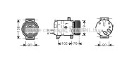 RTK069 Kompresor, klimatizace AVA QUALITY COOLING