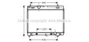 TOA2577 Chladič, chlazení motoru AVA QUALITY COOLING