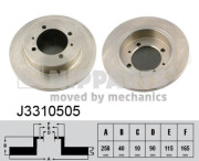 J3310505 Brzdový kotouč NIPPARTS