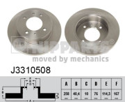 J3310508 Brzdový kotouč NIPPARTS