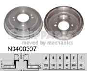 N3400307 Brzdový buben NIPPARTS