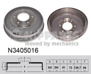 N3405016 Brzdový buben NIPPARTS