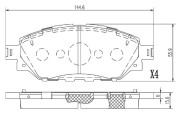 N3602154 Sada brzdových destiček, kotoučová brzda NIPPARTS