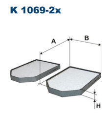 K 1069-2x Filtr, vzduch v interiéru FILTRON