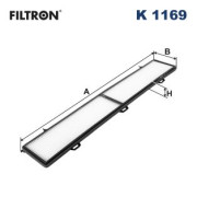 K 1169 Filtr, vzduch v interiéru FILTRON