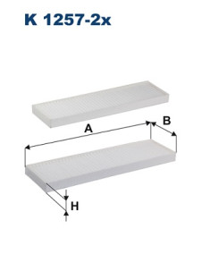 K 1257-2x Filtr, vzduch v interiéru FILTRON