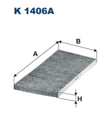 K 1406A Filtr, vzduch v interiéru FILTRON