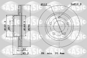 6106309 Brzdový kotouč SASIC