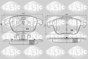 6210054 Sada brzdových destiček, kotoučová brzda SASIC