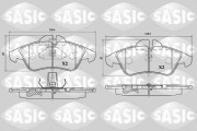 6216067 Sada brzdových destiček, kotoučová brzda SASIC