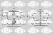 6216105 Sada brzdových destiček, kotoučová brzda SASIC