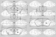 6216109 Sada brzdových destiček, kotoučová brzda SASIC