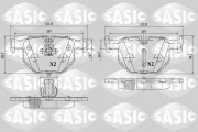 6216152 Sada brzdových destiček, kotoučová brzda SASIC