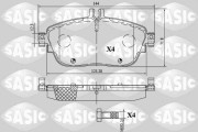 6216158 Sada brzdových destiček, kotoučová brzda SASIC